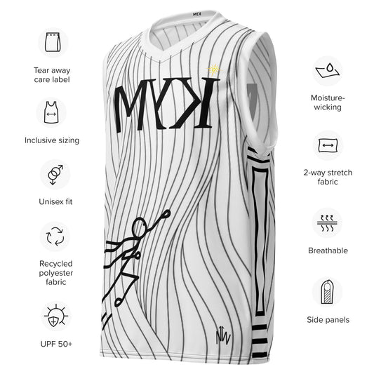 Myki Recycled unisex basketball jersey